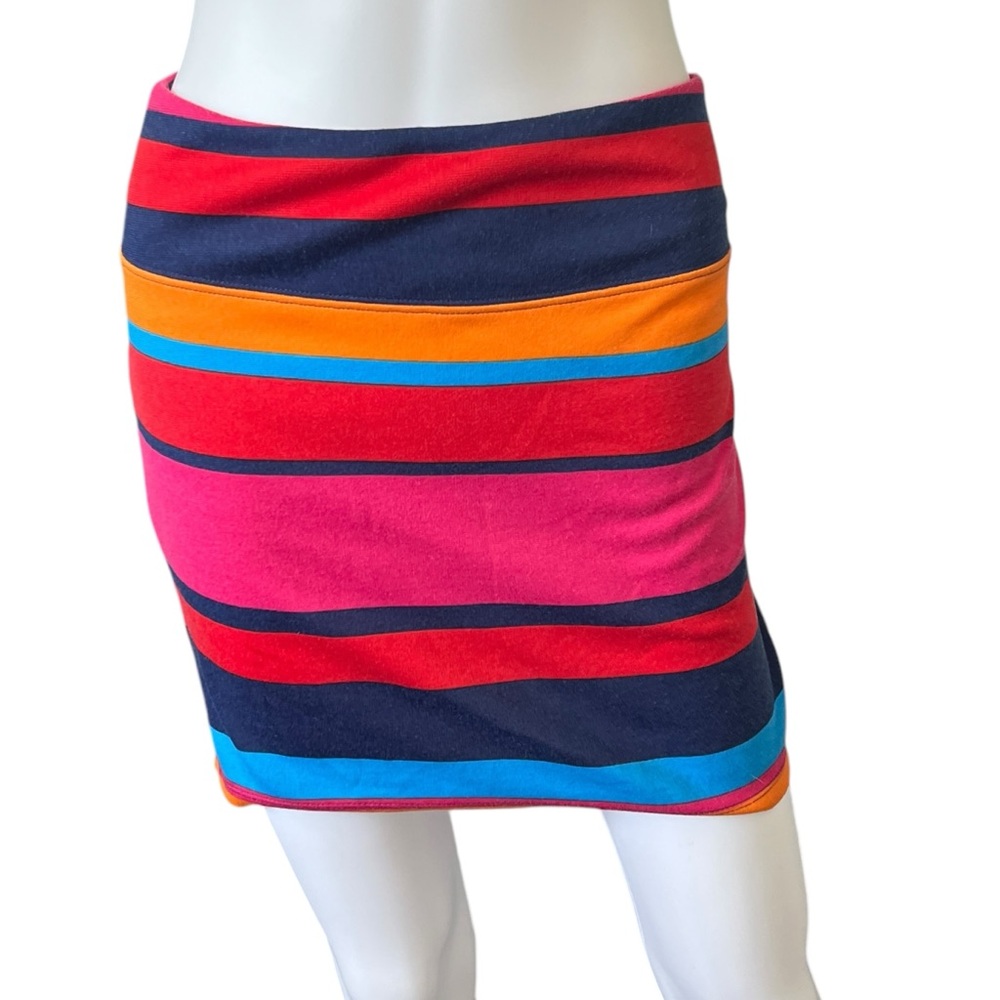 Xhilaration Striped Mini Pencil Skirt Colorful Multicolor Stretch Size Small S